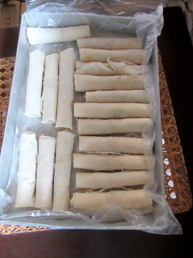 Turrones de casuy cashew nougat rolls in white rice wafer wrappers