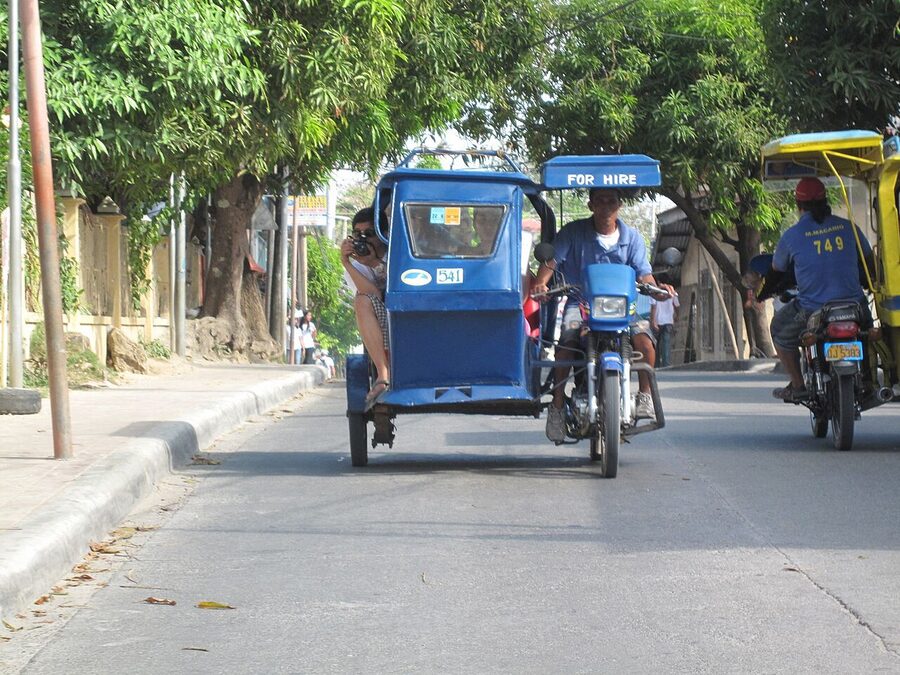 Boracay tricycles waiting at Cagban port