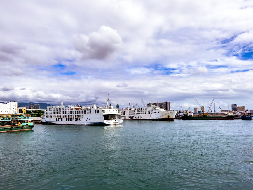 Cebu City port with ferries