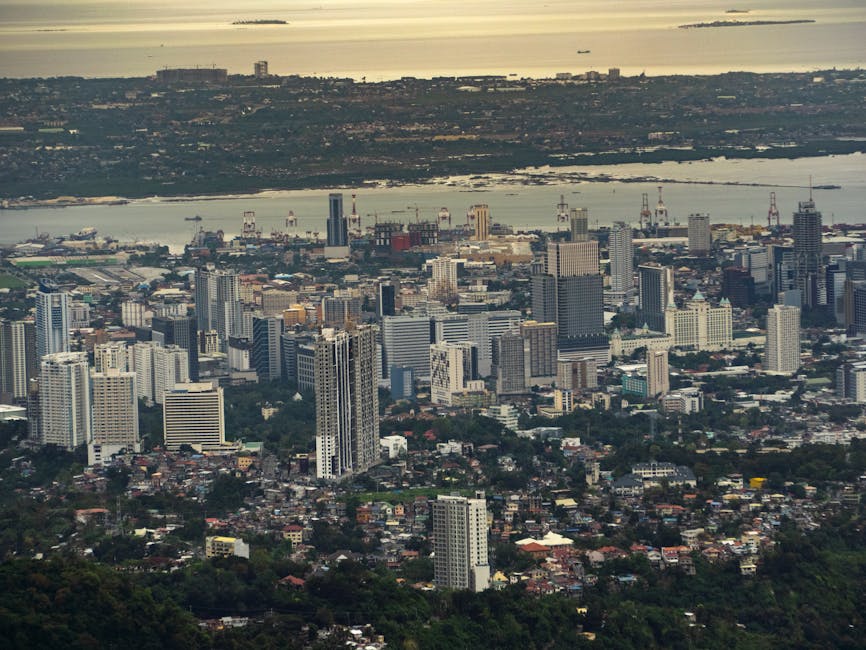 Cebu City skyline aerial view of high-rise buildings