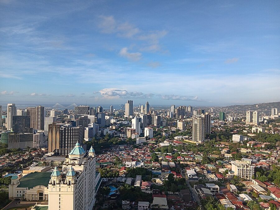 Cebu City skyline with high-rises and bay