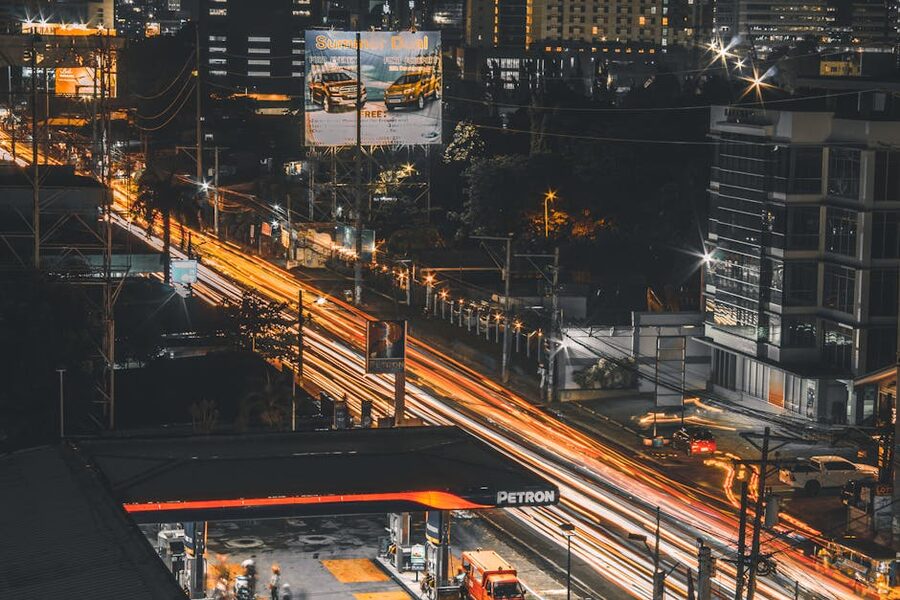 Cebu City streets at night with shop lights