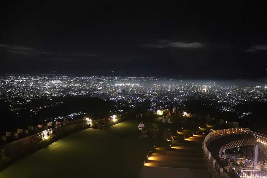 Tops Lookout view over Cebu City at dusk