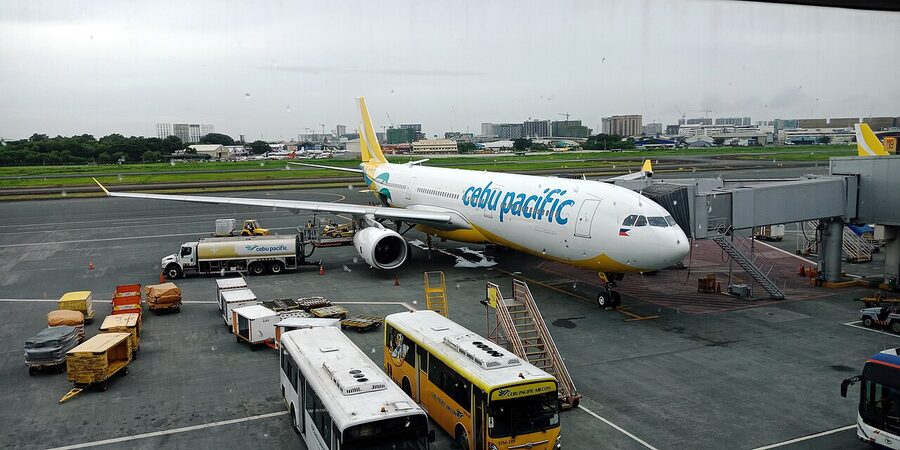 Cebu Pacific aircraft at NAIA Terminal 3