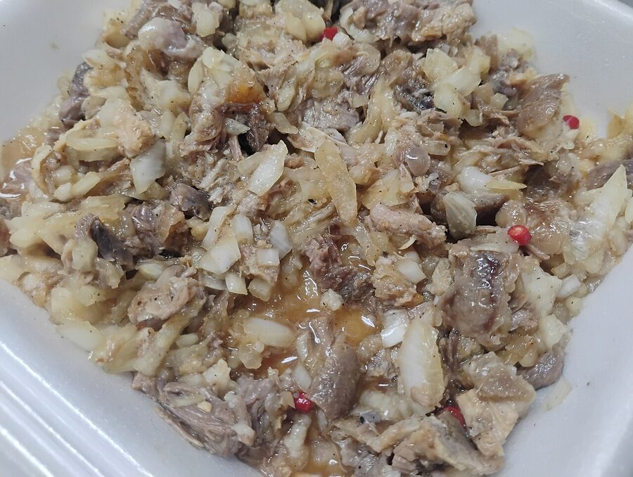 A plate of Kapampangan sisig from San Fernando City Pampanga