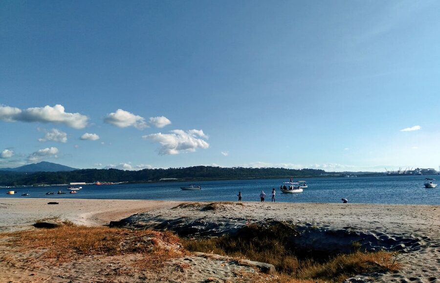 SBMA beach in Subic Bay Zambales with reclaimed sand and clear water