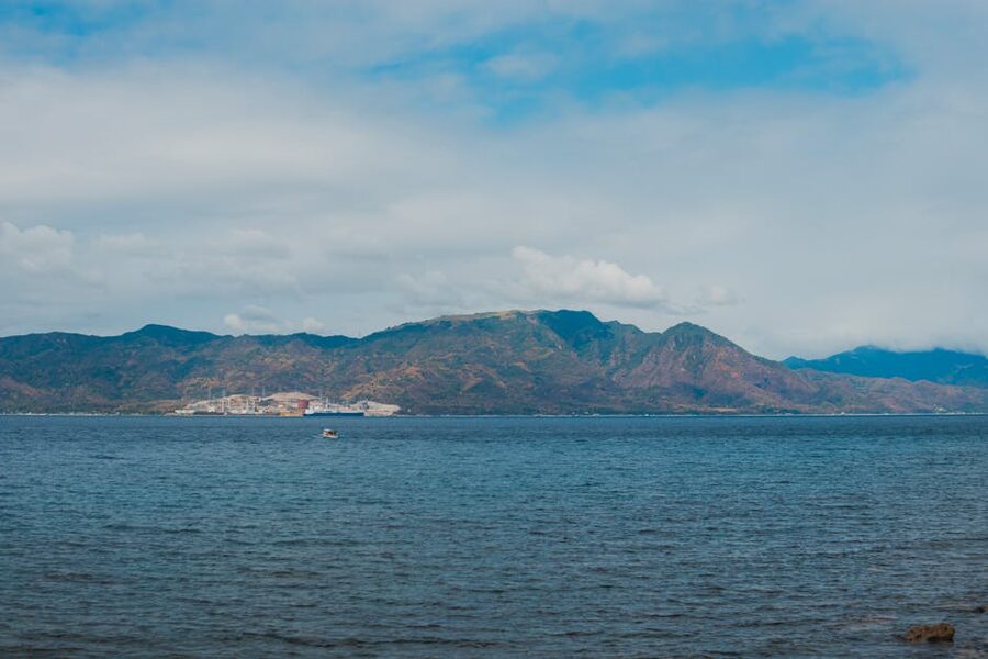 Subic Bay panorama with Zambales mountains in the background