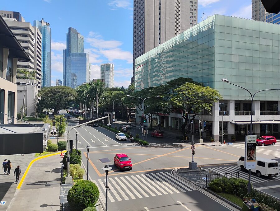 Makati Avenue street view in the central business district