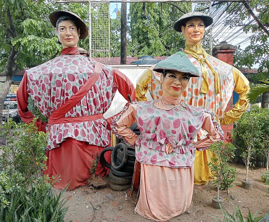 Higantes paper-mache giants at festival in Angono Rizal Philippines