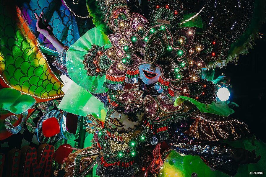 MassKara Festival smiling masks and street dancers in Bacolod Negros