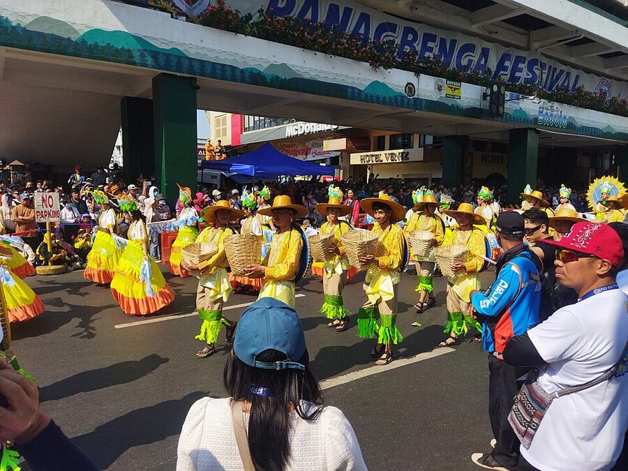 Panagbenga Festival float parade in Baguio City Philippines