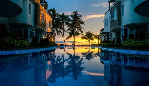 7Stones Boracay suite hotel pool at twilight