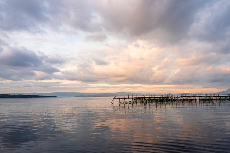 Sunset over Taal Lake near Tagaytay