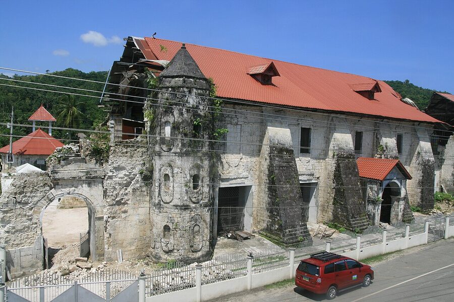 Remains of Loboc Church after the 2013 earthquake Bohol