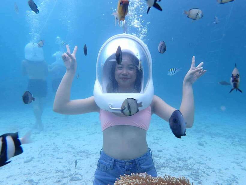 Boracay: Aquanaut Adventure with Photos and Videos - Walking on the sea floor with fish nearby