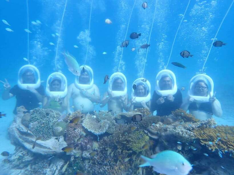 Boracay: Aquanaut Helmet Diving Experience - The speedboat ride to the activity platform