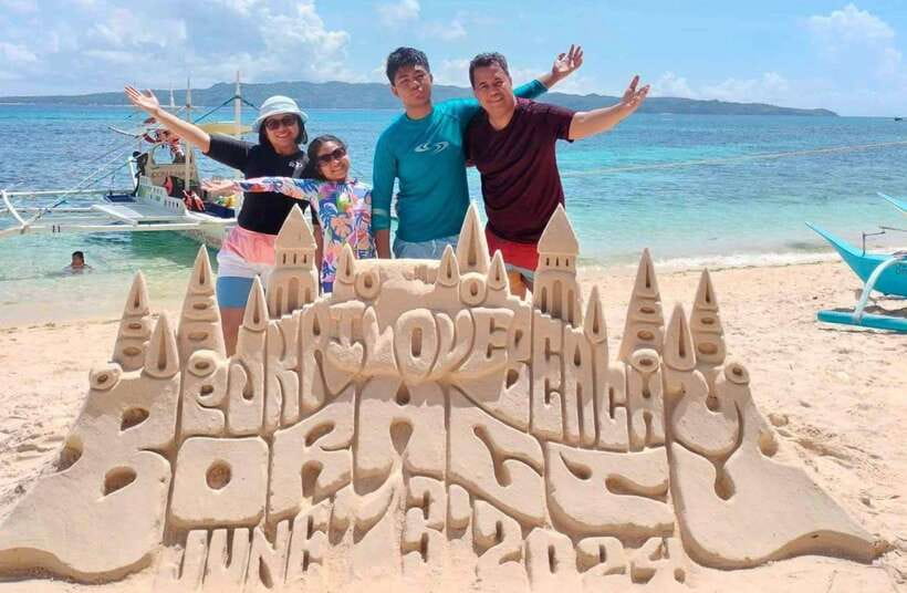 Boracay: Island Hopping Tour with Hot Kawa Bath and Lunch - Puka Shell Beach, a quick first taste