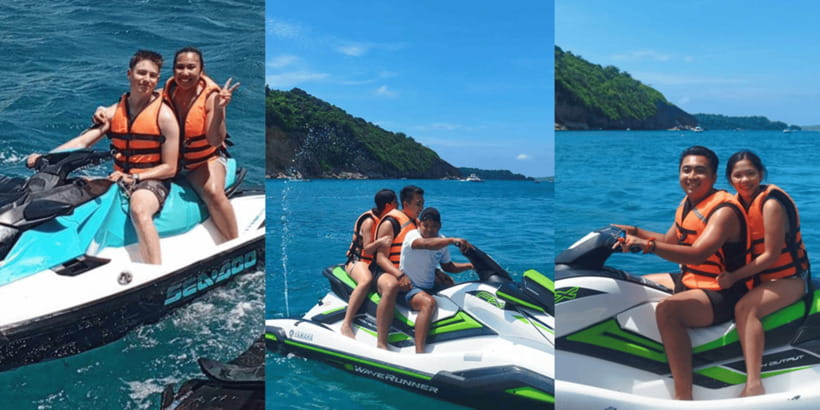 Boracay Jetski Ride - The walk to the activity area