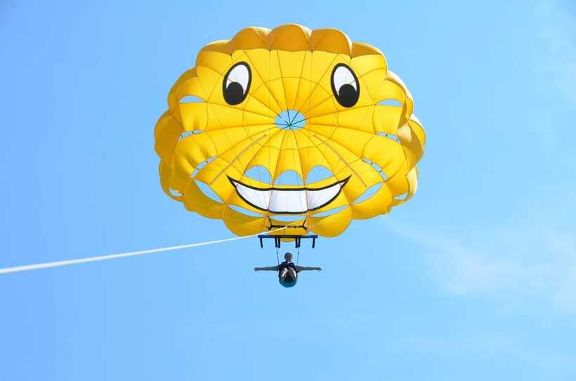 Boracay Parasailing - Getting ready at the floating water sports station