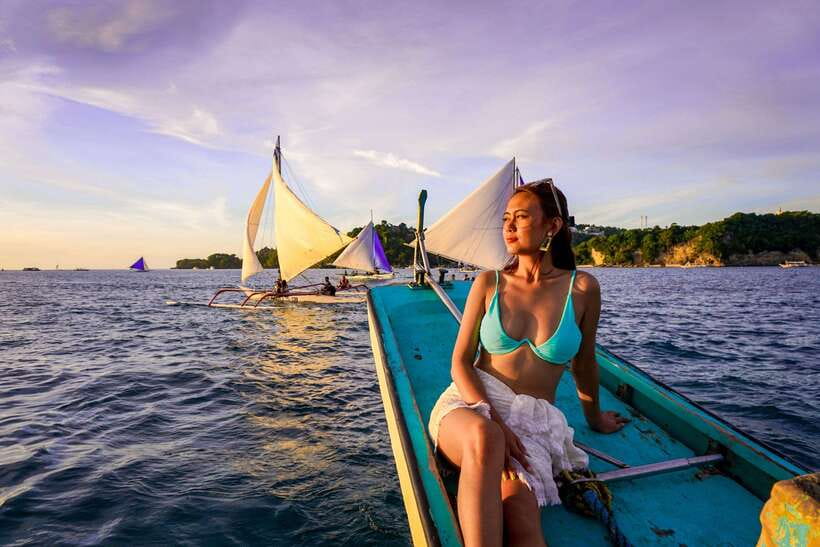 Boracay: Sunset Cruise with Water Activities - The first sail gives you a moving view of White Beach