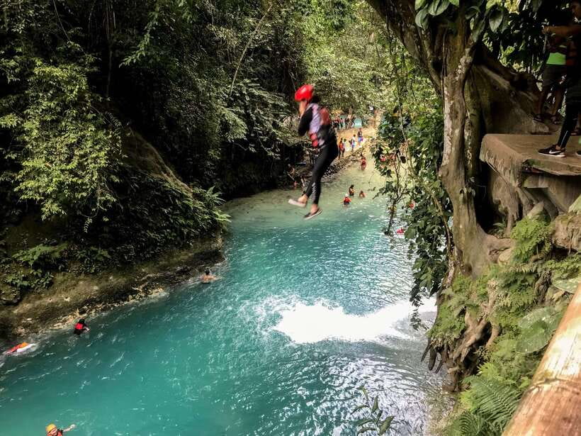 Cebu: Kawasan Falls Canyoneering & Cliff Jump Private Tour - Lunch by the pools, with a modest menu