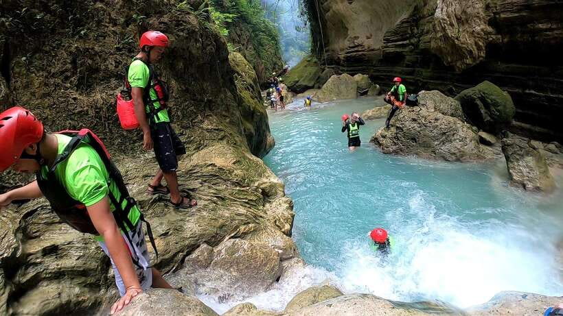 Cebu Moalboal Adventure Combo: Snorkel & Canyoneering +Lunch - The transfer to Badian and Kawasan Falls