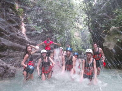 Cebu Moalboal: Kawasan Canyoneering Adventure with Lunch - The optional zipline and the walk to the canyon