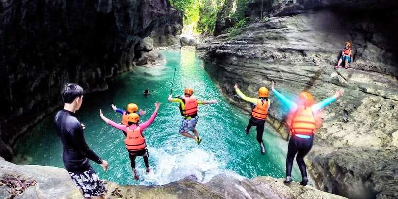 Cebu: Moalboal Sardines & Turtle Snorkeling and Canyoneering - Kawasan Falls and the final swim