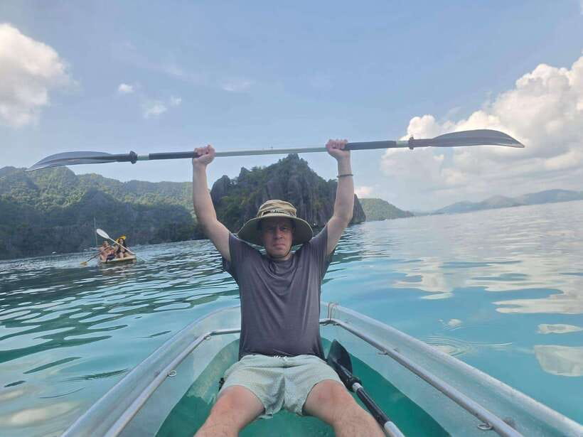 Coron: Pukaway Underground Cave Cenote & Island Hopping Tour - Leaving Lualhati Park by private speedboat