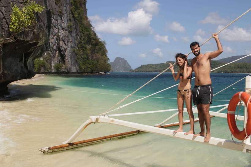 El Nido Private Tour A: Best Island Hopping - Secret Lagoon, reached through a narrow rock opening
