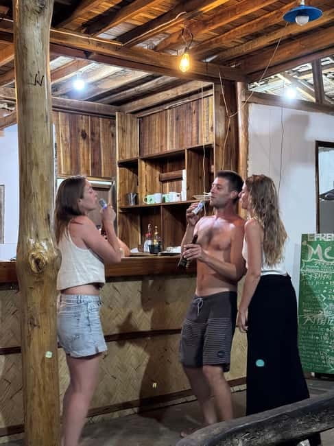 El Nido, Sibaltan: Family Dinner, Bonfire and Karaoke - The bonfire and Sibaltan after dark