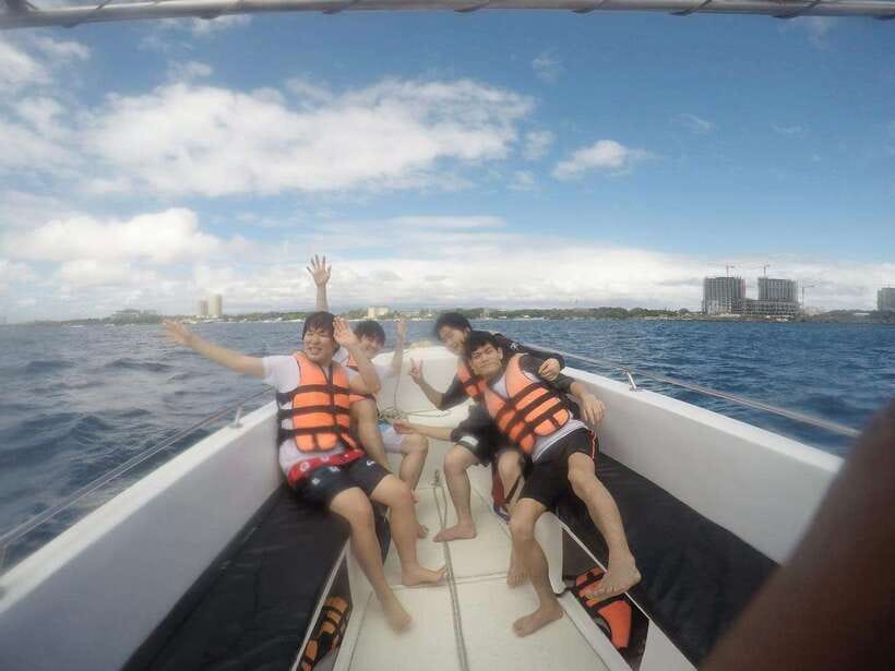 From Cebu: Mactan Island 3 Watersport Activities Tour - Banana boat fun for up to eight people