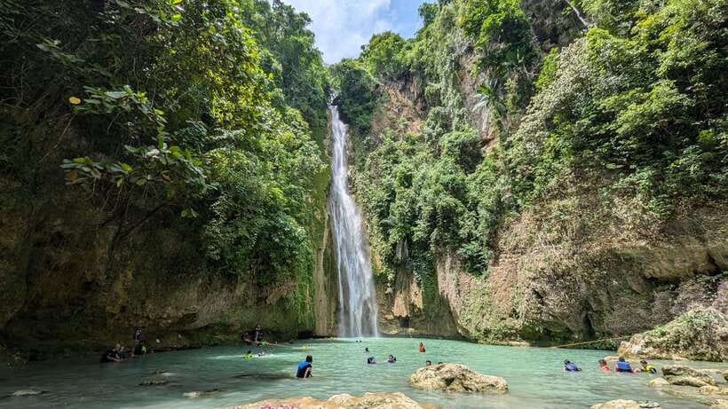 Moalboal Sardine Run, Sea Turtle & Mantayupan Falls - Mantayupan Falls at 98 meters