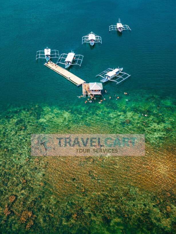 Puerto Princesa Honda Bay Island Hopping - Luli Island and its tide-shaped sandbars